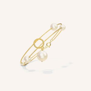 Sally Round Diamond Engagement Gold Bracelet